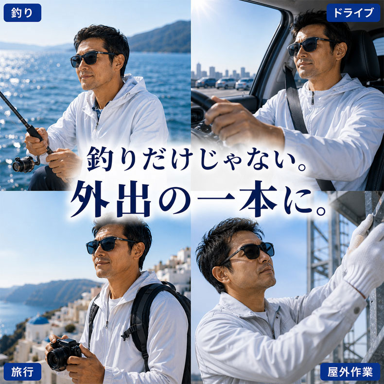 ビッグフレーム遠近両用多機能老眼鏡 | Square SunReader | Eterlens