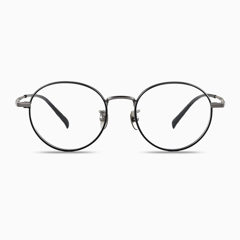 Eterlens | レトロ風フルリムチタンメガネ |  控えめながら上質感漂う