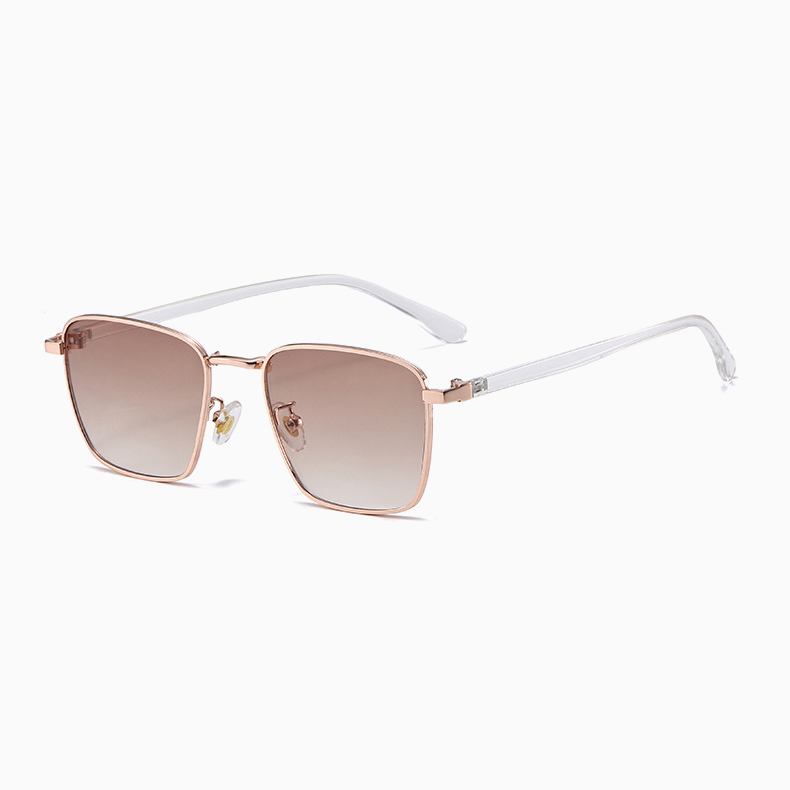 【サングラス×老眼鏡の 2in1】Eterlens｜グラデーションレンズUVカット老眼鏡付きグサングラス｜極細メタルスクエアフレーム│顔まわりをすっきり見せる│上品な一本