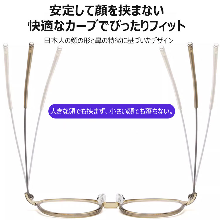 Eterlens老眼鏡|調光ブルーライトカット|レトロ風で目に優しい|PC+金属素材-Eterlens