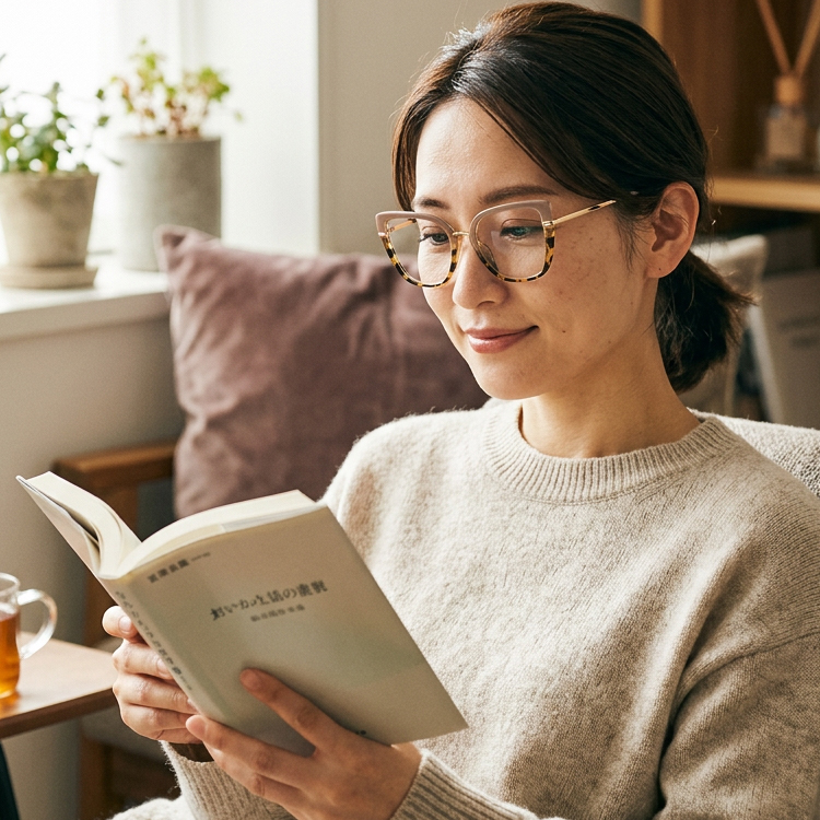 Eterlens│上質感溢れるキャットアイ型メガネ