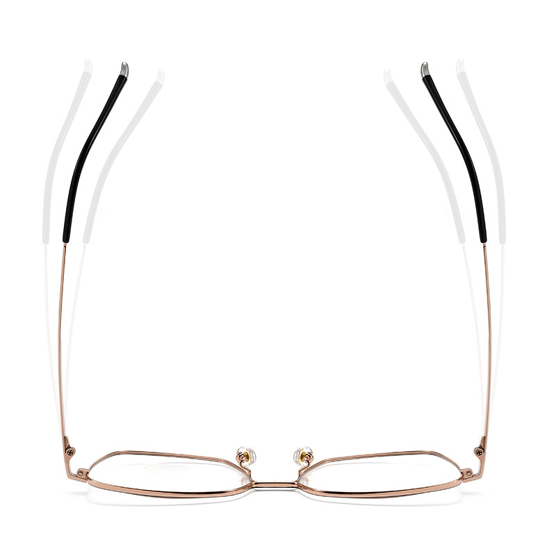 Eterlens｜ビジネス用ビッグフレームセミチタンメガネ｜度付き対応｜独特なデザイン感