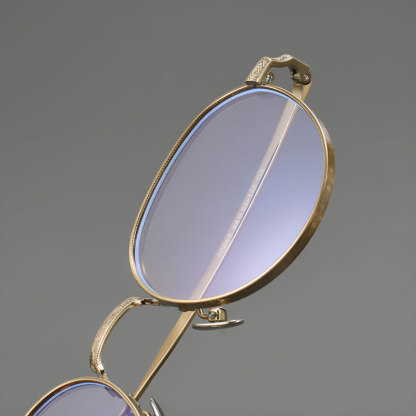 Eterlens｜華奢な彫刻模様付き超軽量チタンメガネ｜クラシックアート｜オーダーメイド