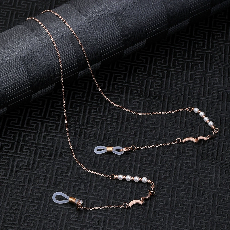 Eterlens おしゃれな純チタン製軽量眼鏡チェーン-Eterlens