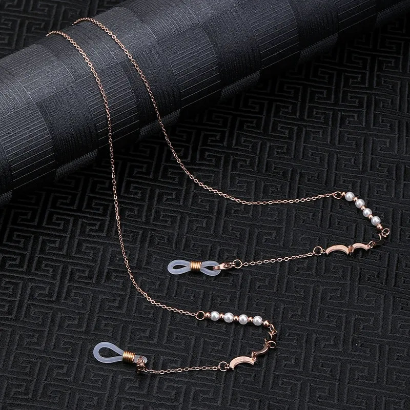 Eterlens おしゃれな純チタン製軽量眼鏡チェーン-Eterlens