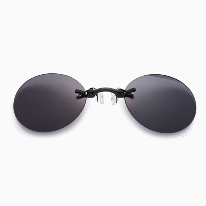 【10g超軽量・テンプルなし】Eterlens | 鼻掛け式・リムレスサングラス【Neo-Clip】| 耳が痛くない |レトロで個性的 | ノーズクリップ・丸メガネ | 上品さ漂う