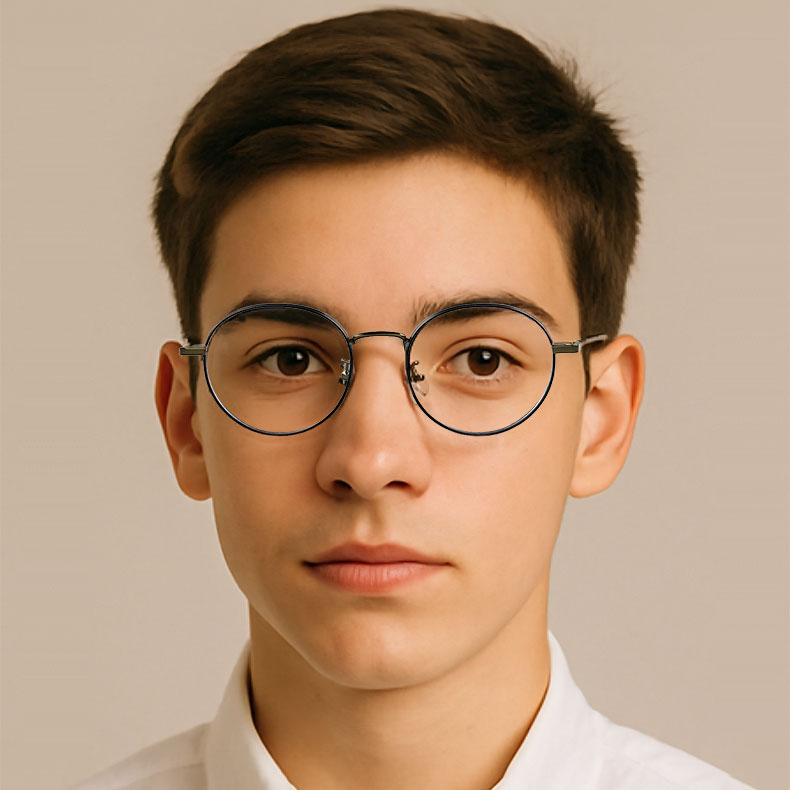 【レトロモダン・極上の軽さ】Eterlens 時の円環 カスタムメガネ ラウンド｜16g高純度チタンフレーム｜度付き対応・洗練された大人クラシック眼鏡 - 商品画像 8/11 (Boston RxReady)