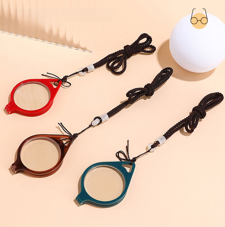 【磁石でカチッと・首掛けタイプ】 ETERLENS マグネット式リーディンググラス | 首掛けタイプ老眼鏡 | 紛失防止・置き忘れなし | 長さ調節可能 - 商品画像 4/11 (Round FoldLite)