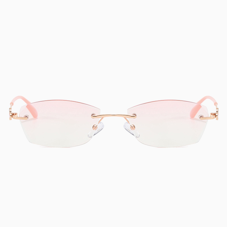 Eterlens｜バタフライモチーフ付きリムレス老眼鏡｜ブルーライトカット｜落ち着きのある大人スタイル