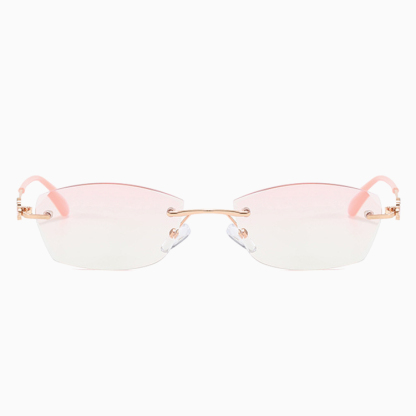 Eterlens｜バタフライモチーフ付きリムレス老眼鏡｜ブルーライトカット｜落ち着きのある大人スタイル