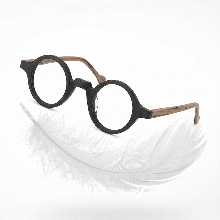 【小顔効果・知的な印象】Eterlens オーダーメイドメガネ ボストン型 | 天然木製フレーム | 度付き対応・ブルーライトカット・メンズ