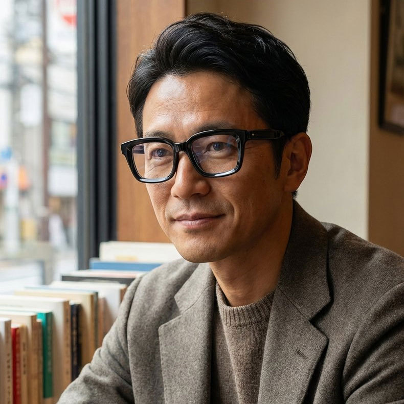 【小顔効果・太縁フレーム】Eterlens おしゃれなビッグフレーム老眼鏡｜クラシック 黒縁｜ブルーライトカット機能｜顔型カバー ｜ユニセックス