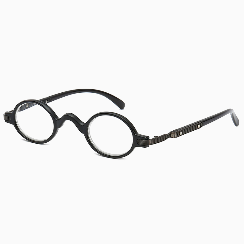 【ヴィンテージ風・オーバル型】Eterlens｜レトロなオーバルフレーム｜21g軽量PC素材｜ブルーライトカット老眼鏡｜書道や読書におすすめ│落ち着いた印象を演出