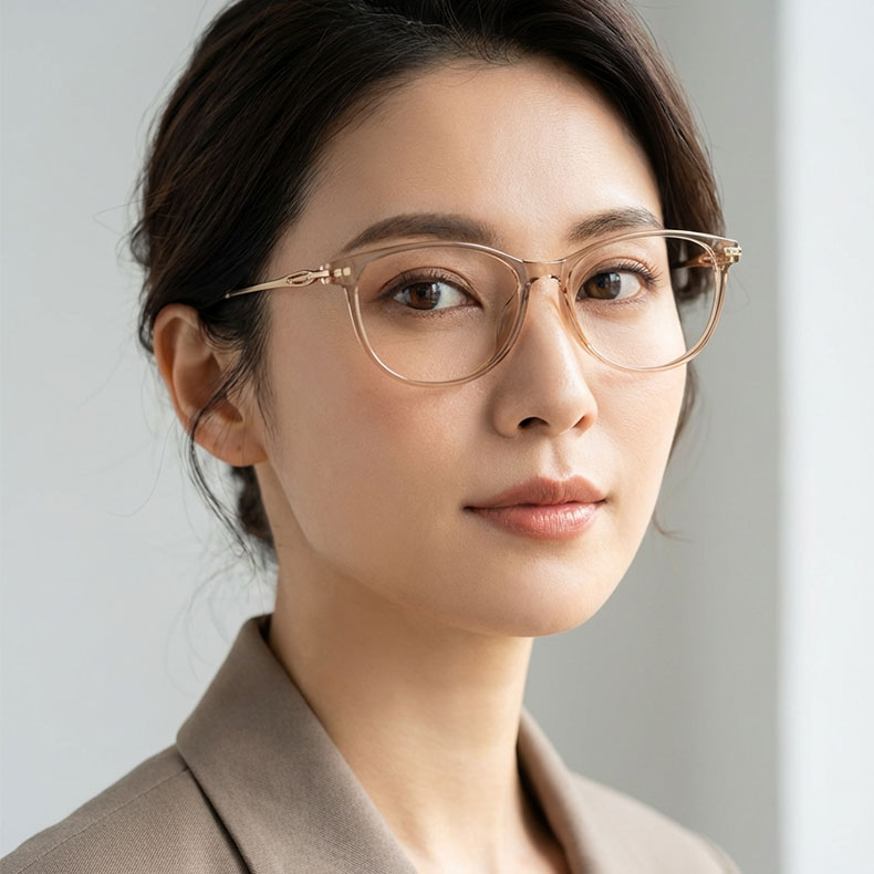 【10g超軽量・横顔に映える】Eterlens | ビジュー×透かし彫り | 小顔・横顔美人 | 透明感アップ | 度付きメガネ | 大人可愛い・日本風 - 商品画像 3/12 (CatEye RxReady)