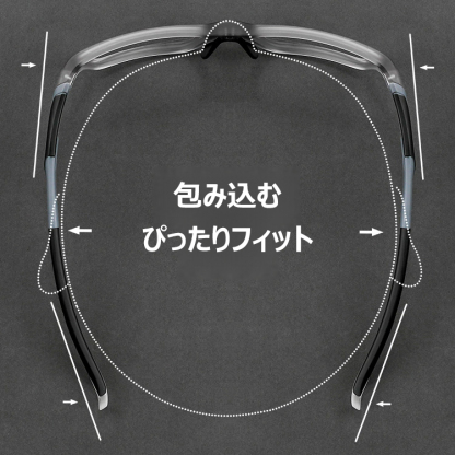 Eterlens 滑り止め付き多焦点ブルーライトカットスポーツ老眼鏡-Eterlens