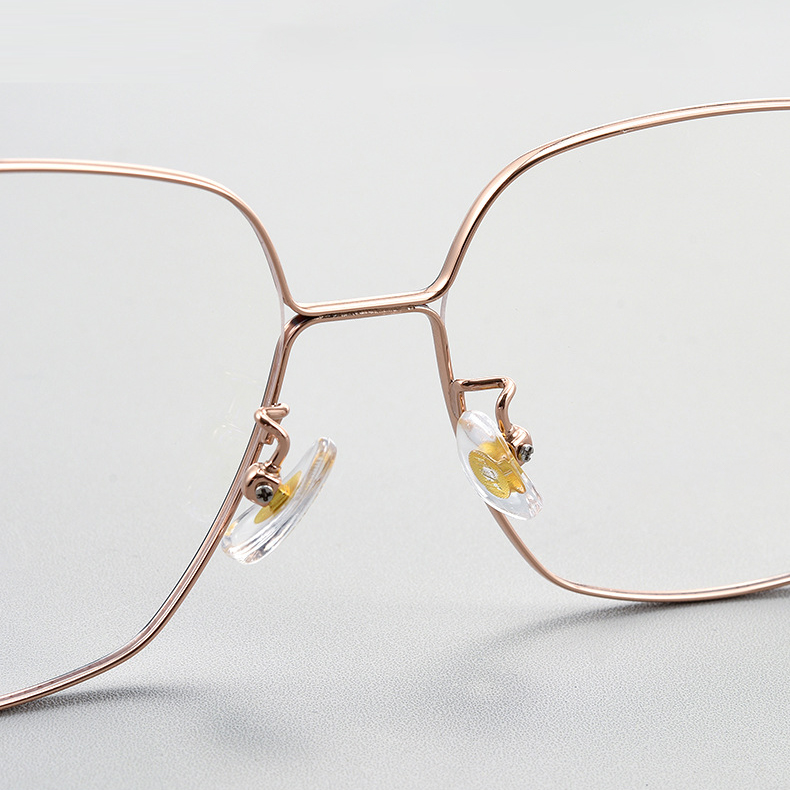 Eterlens｜ビジネス用ビッグフレームセミチタンメガネ｜度付き対応｜独特なデザイン感