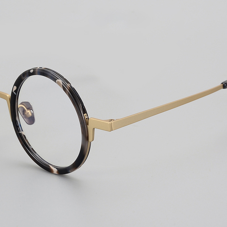 Eterlens｜おしゃれでヒップホップ風チタンアセテート製メガネ｜ユニークでトレンド感漂う｜オーダーメイド