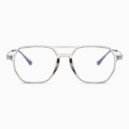 Eterlens｜11.9gユニセックスダブルブリッジアビエーター型メガネ｜度付き対応｜高級感漂う