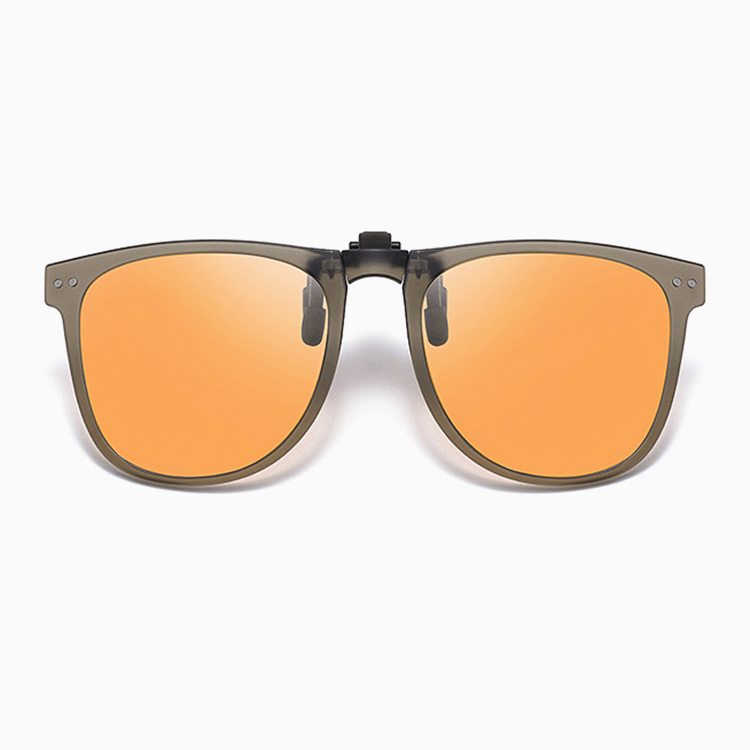 Eterlens｜リベット付きメタルフレーム｜偏光・眩しさ対策｜跳ね上げ式折りたたみクリップオンサングラス