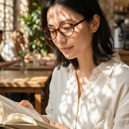 Eterlens│クラシックなオーバル型メガネ