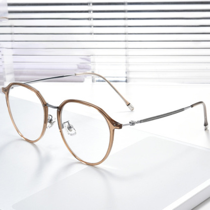 Eterlens｜超軽量ナチュラル風メガネ｜度付き対応｜レトロスタイル