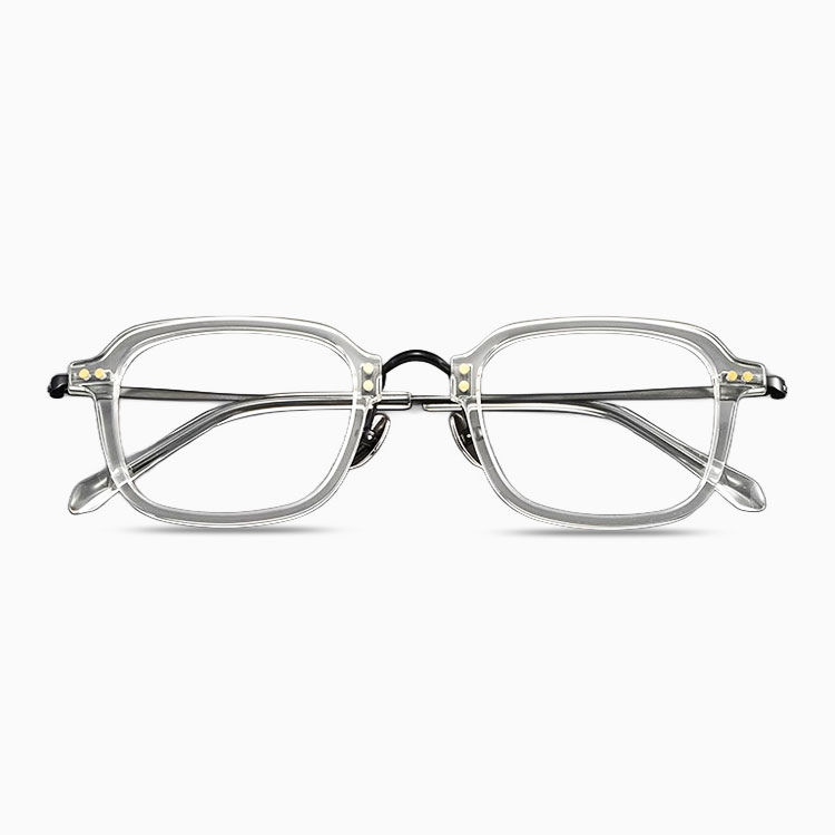 Eterlens｜日系デザイナーによるレトロ風メガネ｜高級なアセテートチタン製小さめスクエアフレーム