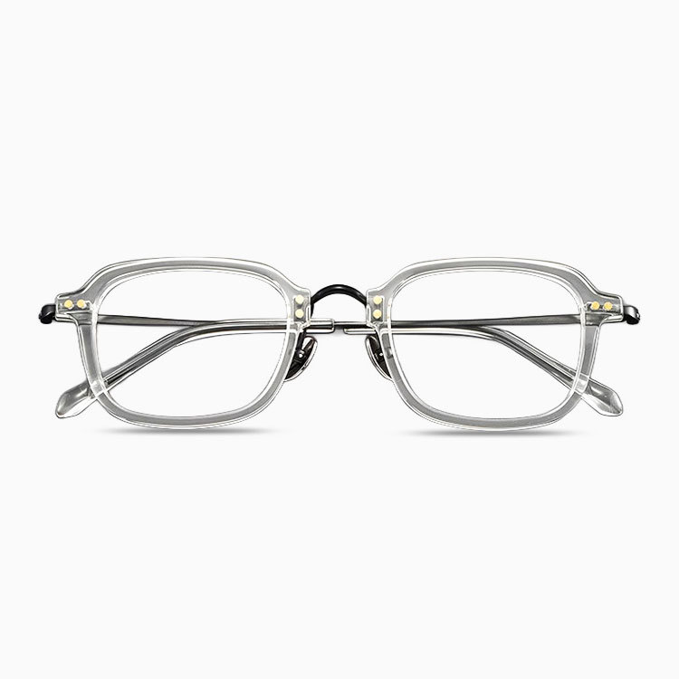 Eterlens｜日系デザイナーによるレトロ風メガネ｜高級なアセテートチタン製小さめスクエアフレーム