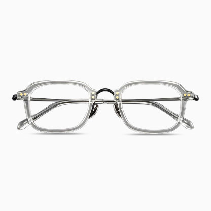 Eterlens｜日系デザイナーによるレトロ風メガネ｜高級なアセテートチタン製小さめスクエアフレーム