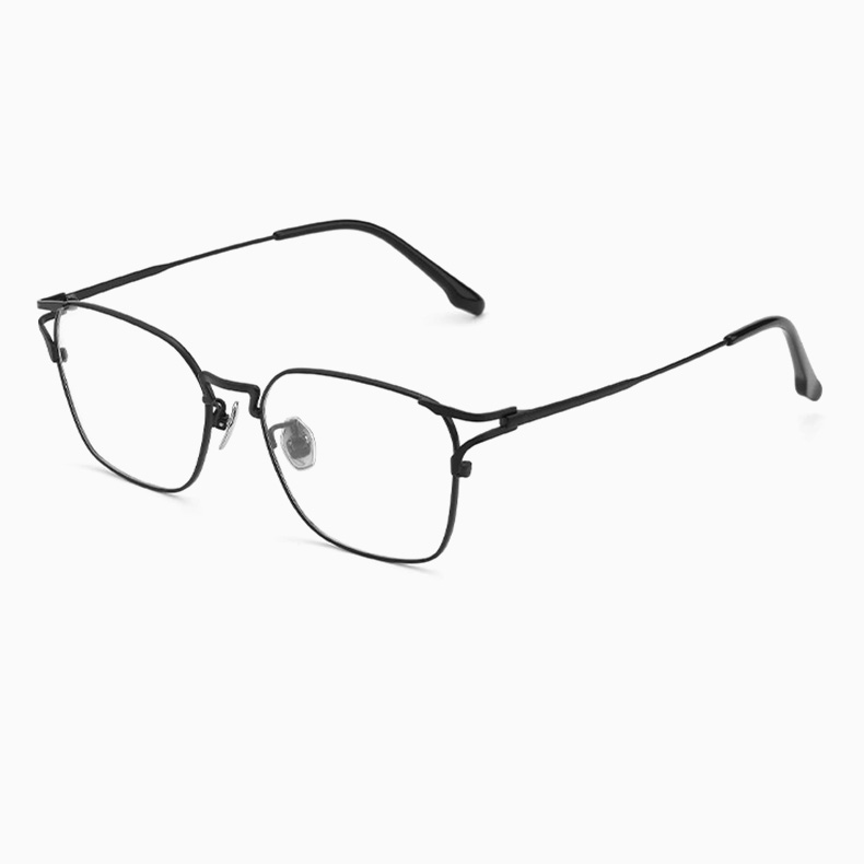 Eterlens｜チタン製大きめフルリム│度付き対応│レトロビジネススタイルメガネ-Eterlens