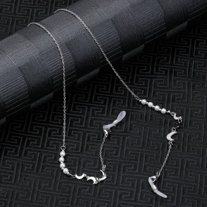 Eterlens おしゃれな純チタン製軽量眼鏡チェーン-Eterlens