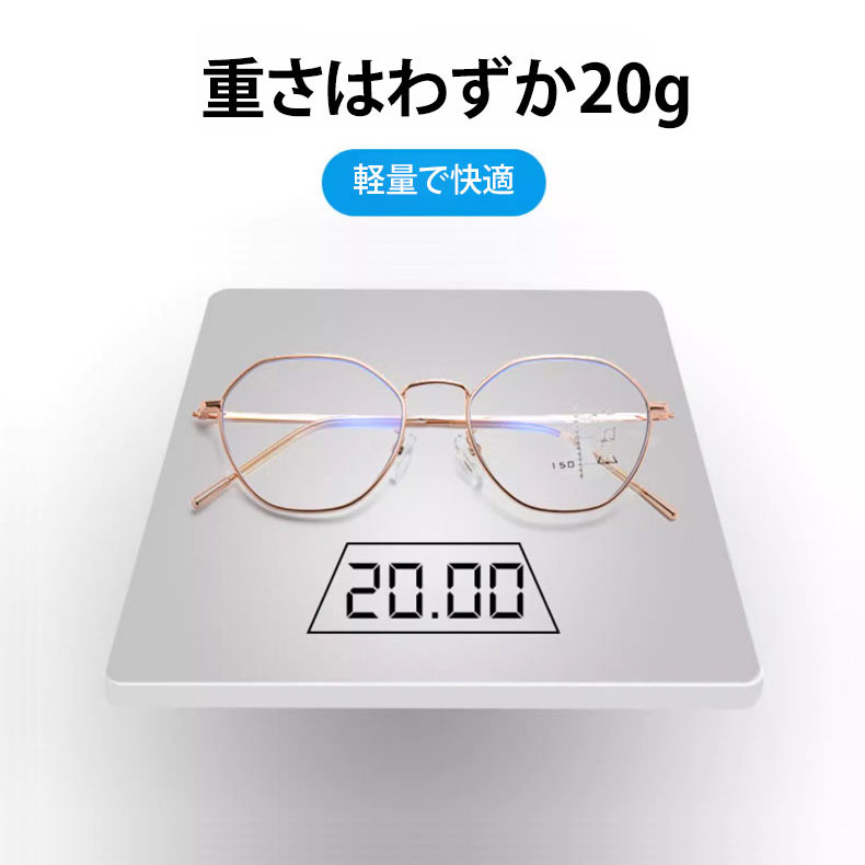 Eterlens レトロ大型フレームの累進多焦点老眼鏡-Eterlens