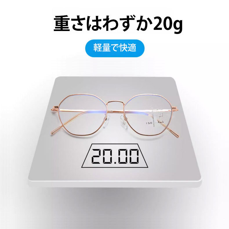 Eterlens レトロ大型フレームの累進多焦点老眼鏡-Eterlens