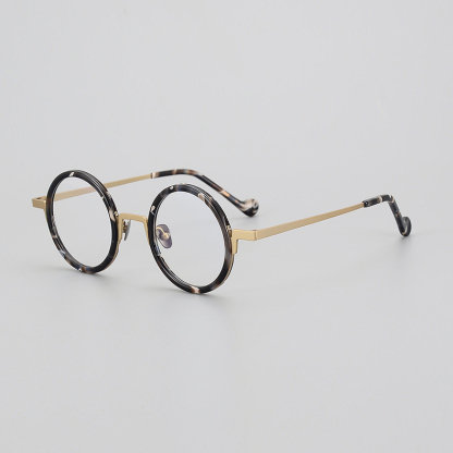 Eterlens｜おしゃれでヒップホップ風チタンアセテート製メガネ｜ユニークでトレンド感漂う｜オーダーメイド