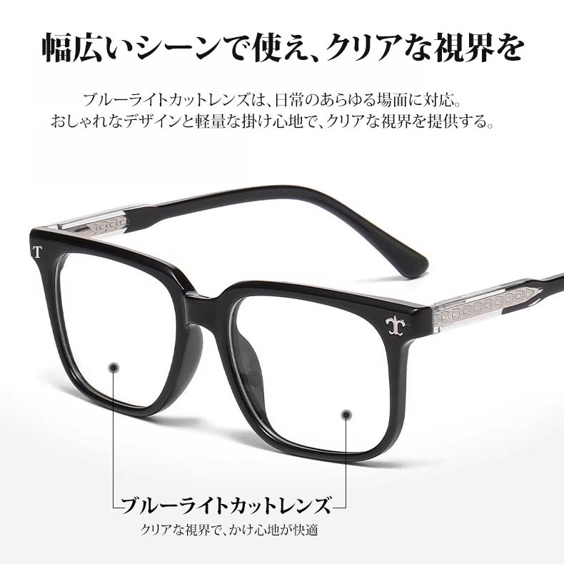 【調光・遠近両用】Eterlens 色が変わる老眼鏡｜大きなスクエア型｜芯張りテンプル｜アセテート｜ブルーライトカット 紫外線対策 ユニセックス