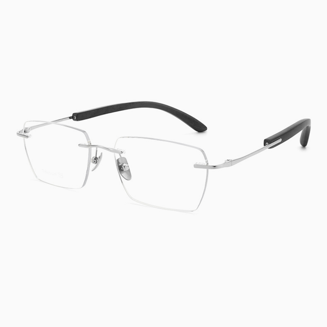 Eterlens｜天然檀木リムレスメガネ｜木ならではのやさしい肌あたり｜締めつけにくい軽やかなかけ心地｜汗ばむ季節も使いやすい｜長時間のデスクワークにも