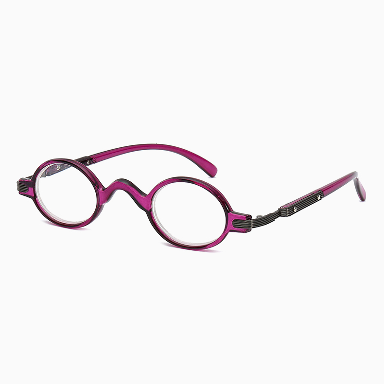 【ヴィンテージ風・オーバル型】Eterlens｜レトロなオーバルフレーム｜21g軽量PC素材｜ブルーライトカット老眼鏡｜書道や読書におすすめ│落ち着いた印象を演出