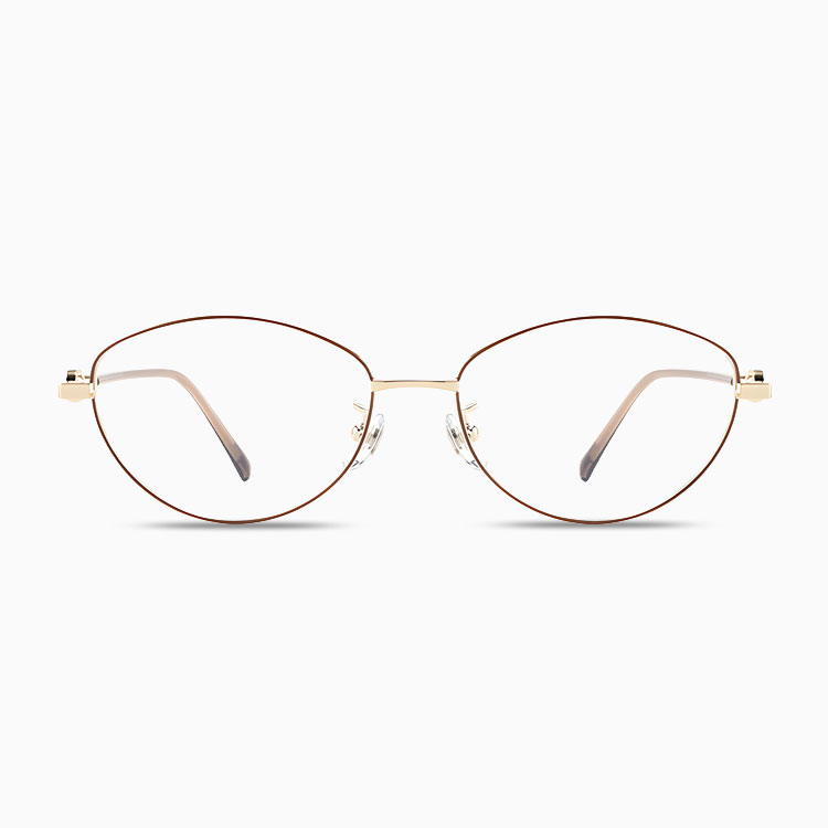 【柔らかな美しさ・横顔に映える】Eterlens | パール調・細身メタル【Pearl-Cat】| 13.9g | 小顔効果・上品 | 度付きメガネ | 甘辛ミックス・大人フェミニン