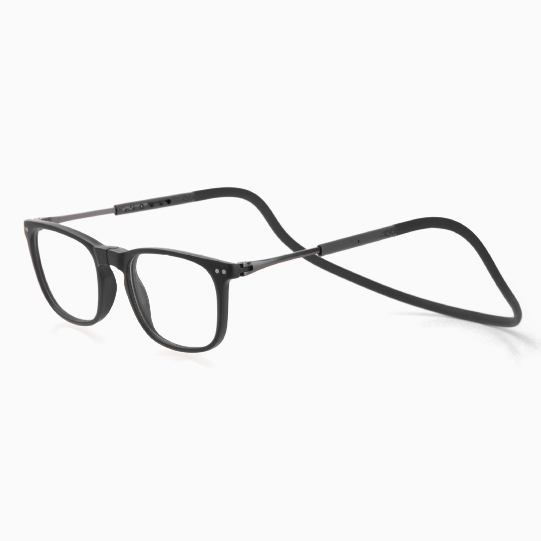 【置き忘れ・紛失対策に】Eterlens｜磁石式首掛け老眼鏡｜スクエアフレーム｜UV・ブルーライトカット 商品画像 1