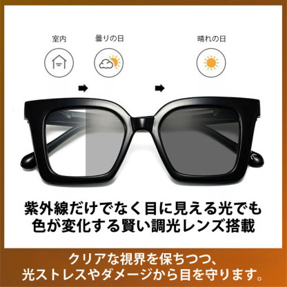 Eterlens お年寄り用欧米風調光老眼鏡│男女兼用│超クリアレンズ-Eterlens