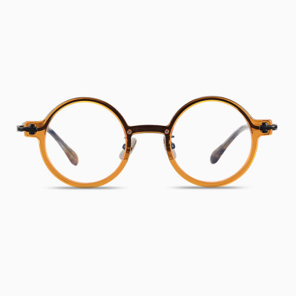 Eterlens | レトロ風ラウンド型アセテートメガネ | スタイリッシュ | オーダーメイド