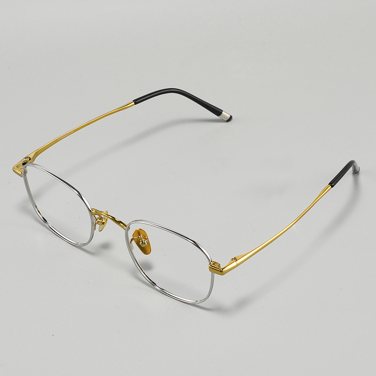 【小顔効果・純チタン】ETERLENS 手作り 8.4g 超軽量メガネ| IPメッキで錆びない | 日系スタイル ビッグフレーム | 軽量 快適 ビジネス - 商品画像 3/11 (Wellington RxReady)