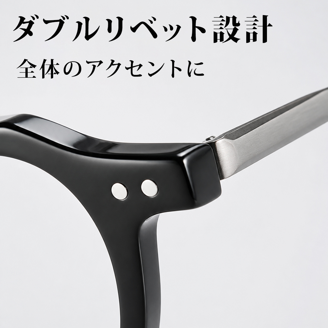 【夏のビジネスに最適】Eterlens クラウンパントメガネ｜内側の汗逃がし溝でズレにくく｜15°カーブのしなやかテンプルで締めつけ感を抑える