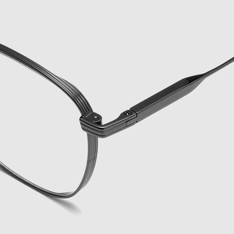 【多角形・ハーフチタン】Eterlens 12.7g メガネ おしゃれ 度付き対応 | 知性が際立つ幾何学デザインフレーム | 軽量・ビジネス・ユニセックス - 商品画像 10/16 (Wellington RxReady)