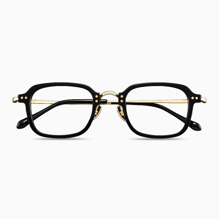 Eterlens｜日系デザイナーによるレトロ風メガネ｜高級なアセテートチタン製小さめスクエアフレーム