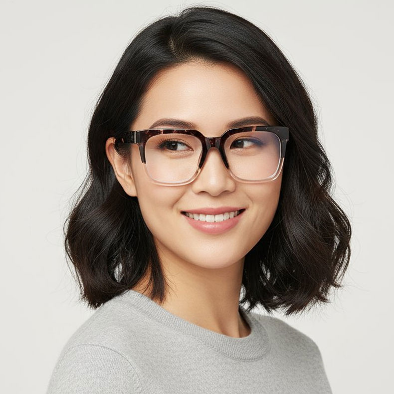 【小顔効果・顔幅に合わせてフィット】 Eterlens | クラシックなウェリントン型細リム老眼鏡 | ブルーライトカット | コーデしやすい - 商品画像 3/12 (Wellington BlueGuard)