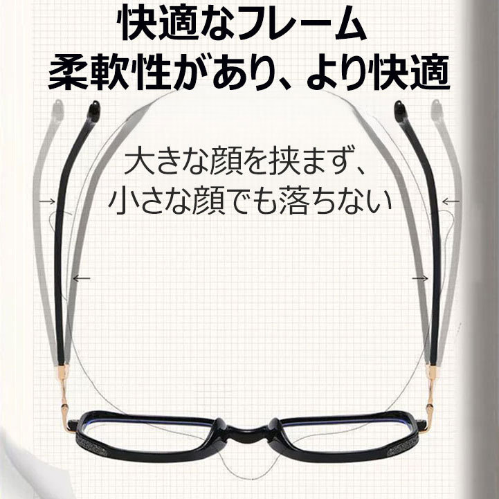 Eterlens ラメ入りブルーライトカット老眼鏡-Eterlens