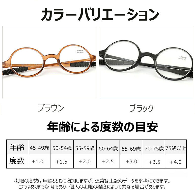 レトロ風ラウンドフレームブルーライト老眼鏡 | Round BlueGuard - 商品画像 9/10