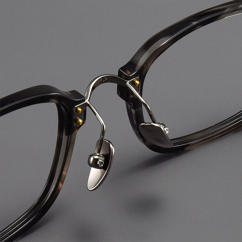 【10g超軽量・無重力フィット】Eterlens 度付きメガネ｜高級アセテート×チタン｜洗練スクエアフレーム｜軽量・高耐久｜メンズ・レディース兼用 - 商品画像 5/10 (Round RxReady)