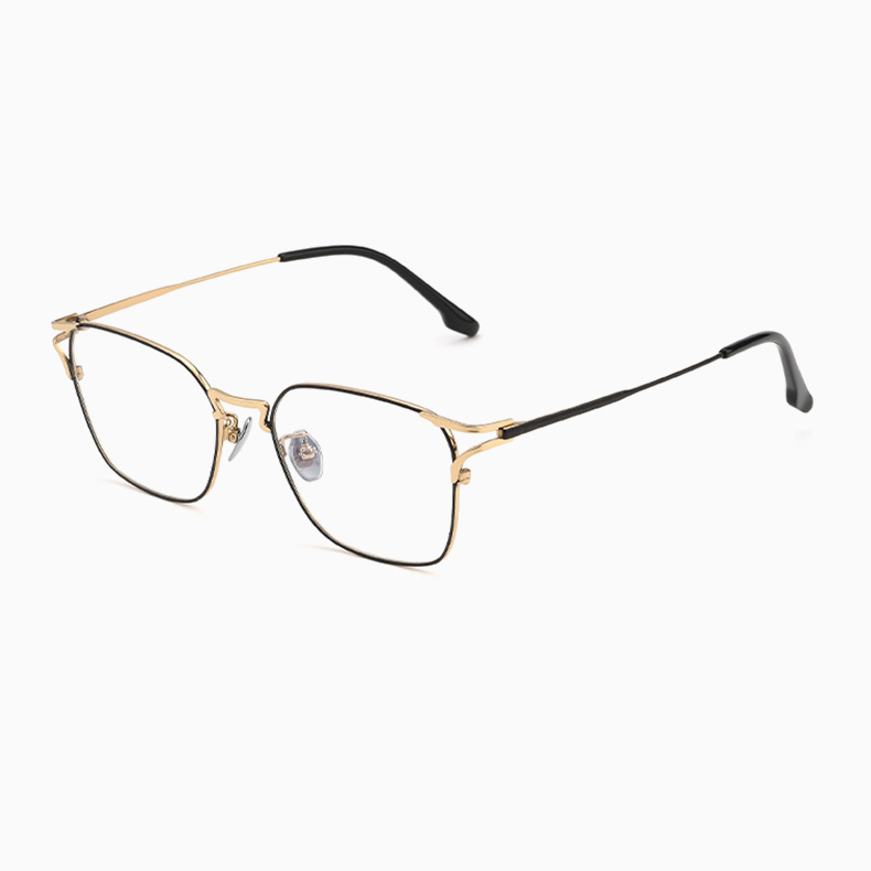 Eterlens｜チタン製大きめフルリム│度付き対応│レトロビジネススタイルメガネ