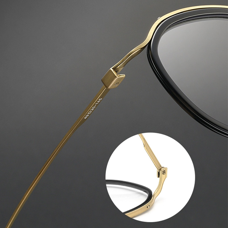 Eterlens｜ヴィンテージ風チタンメガネ｜度付き対応｜匠の技が光る1本